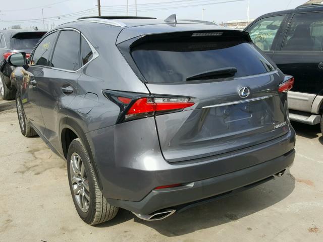 JTJYARBZ6G2035864 - 2016 LEXUS NX 200T GRAY photo 3