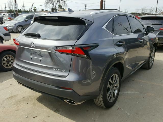 JTJYARBZ6G2035864 - 2016 LEXUS NX 200T GRAY photo 4