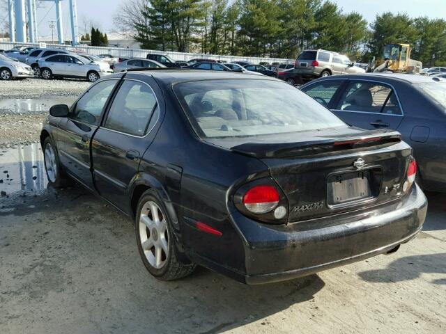 JN1CA31DX1T837564 - 2001 NISSAN MAXIMA GXE BLACK photo 3