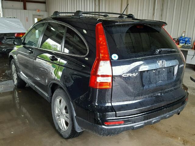 5J6RE4H74AL101621 - 2010 HONDA CR-V EX-L BLACK photo 3