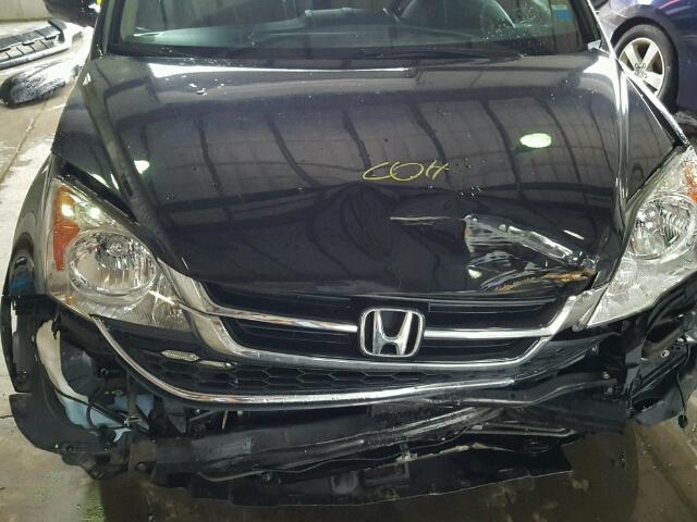 5J6RE4H74AL101621 - 2010 HONDA CR-V EX-L BLACK photo 7