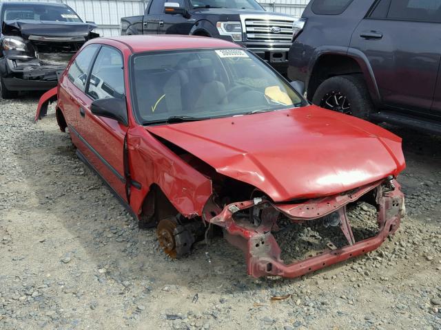 2HGEJ6322VH118882 - 1997 HONDA CIVIC CX RED photo 1