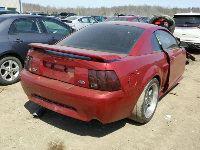 1FAFP42X64F128498 - 2004 FORD MUSTANG GT RED photo 4