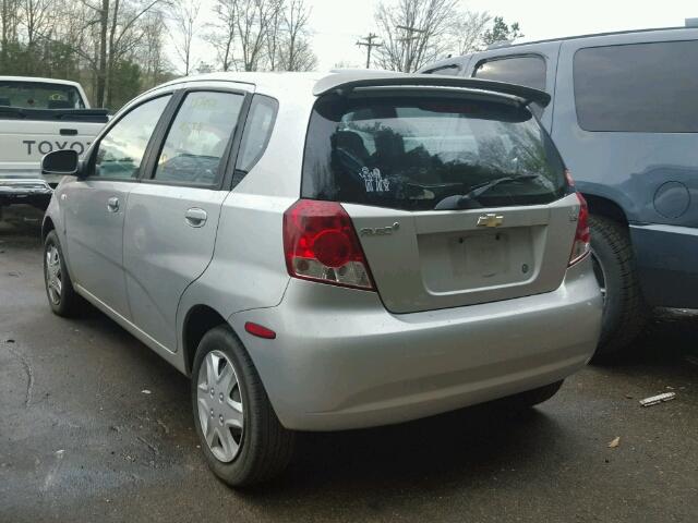 KL1TD666X7B758286 - 2007 CHEVROLET AVEO BASE Gümüş foto 3