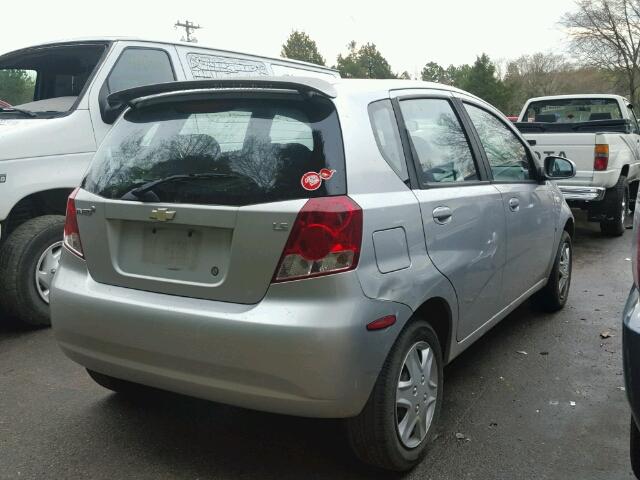 KL1TD666X7B758286 - 2007 CHEVROLET AVEO BASE Gümüş foto 4