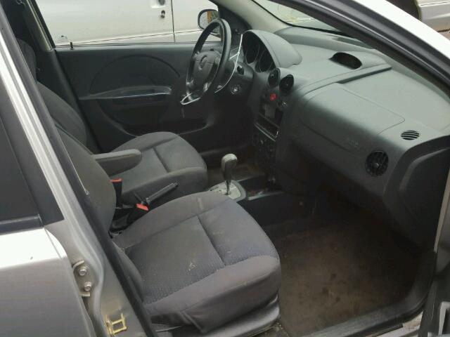 KL1TD666X7B758286 - 2007 CHEVROLET AVEO BASE Gümüş foto 5