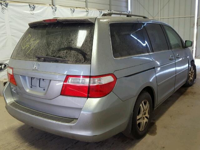 5FNRL38446B035982 - 2006 HONDA ODYSSEY EX BLUE photo 4