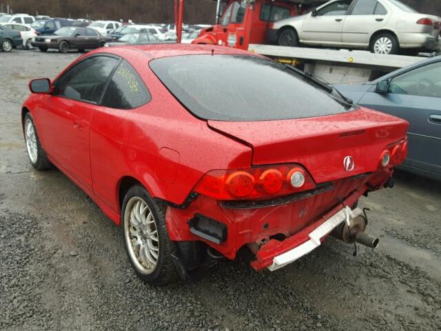 JH4DC54886S001303 - 2006 ACURA RSX RED photo 3
