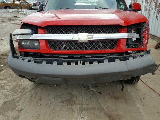 3GNEK13T42G147469 - 2002 CHEVROLET AVALANCHE RED photo 9