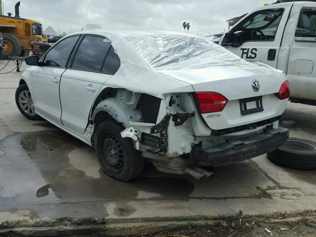 3VW2K7AJ1EM305298 - 2014 VOLKSWAGEN JETTA BASE 白色 照片 3