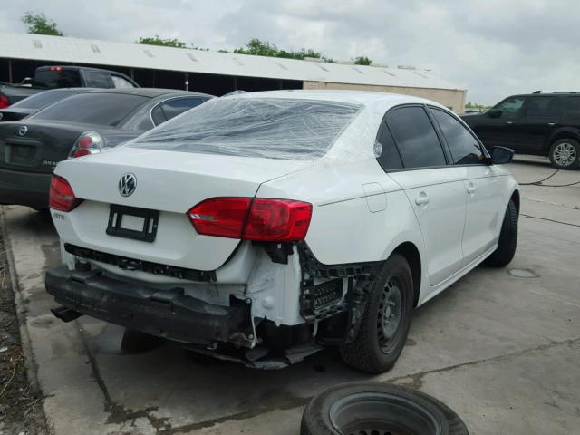 3VW2K7AJ1EM305298 - 2014 VOLKSWAGEN JETTA BASE 白色 照片 4