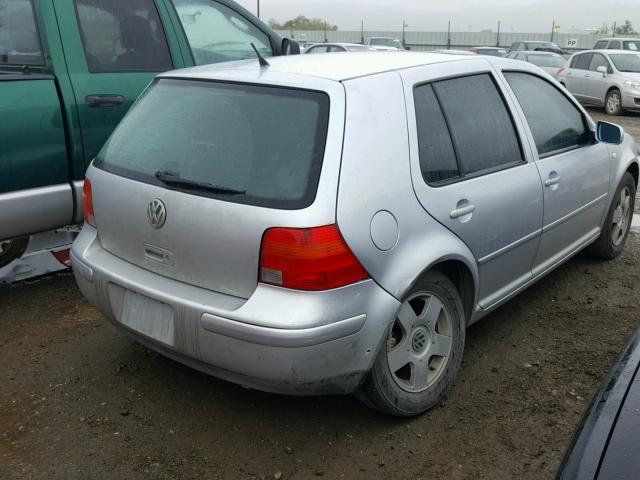 9BWGS61J314049373 - 2001 VOLKSWAGEN GOLF GLS SILVER photo 4