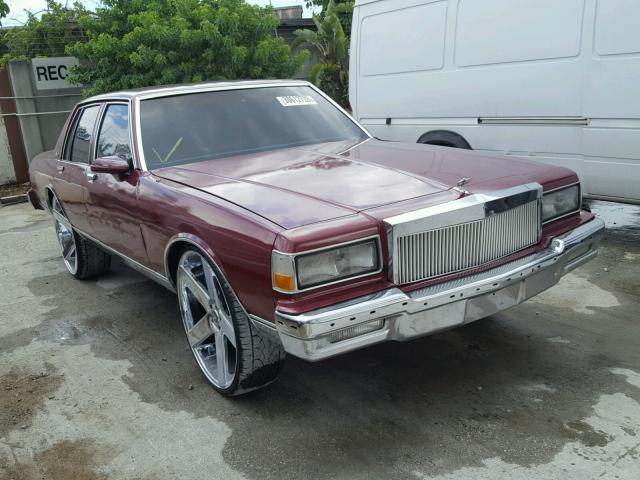 1G1BN51E8KA160344 - 1989 CHEVROLET CAPRICE CL BURGUNDY photo 1