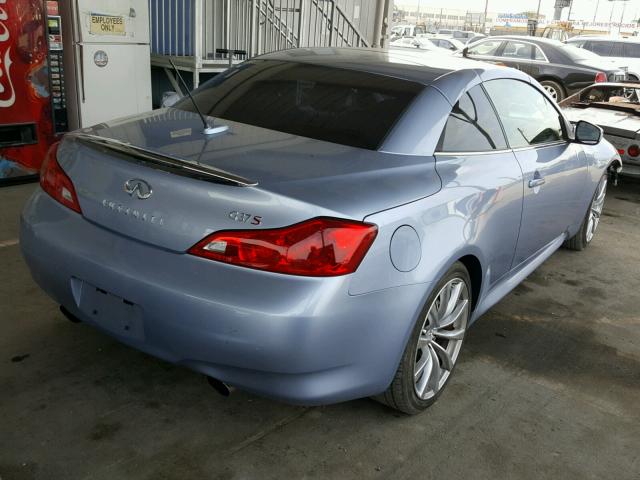 JNKCV66E19M725258 - 2009 INFINITI G37 BASE BLUE photo 4