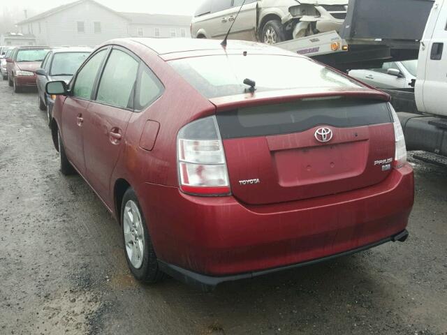 JTDKB22U040034248 - 2004 TOYOTA PRIUS BURGUNDY photo 3