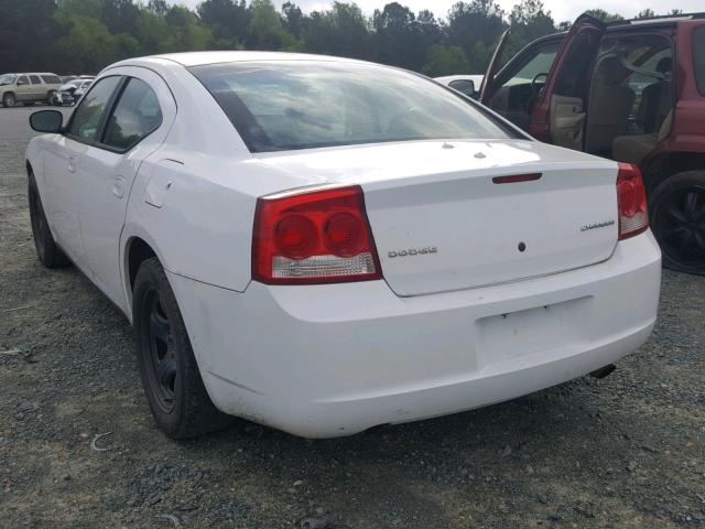 2B3AA4CT1AH258217 - 2010 DODGE CHARGER WHITE photo 3