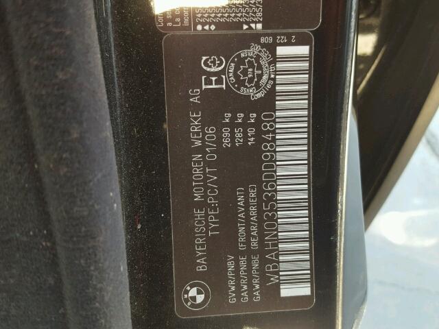 WBAHN03536DD98480 - 2006 BMW 760LI BLACK photo 10