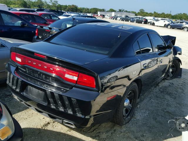 2C3CDXAT6DH642988 - 2013 DODGE CHARGER PO BLACK photo 4