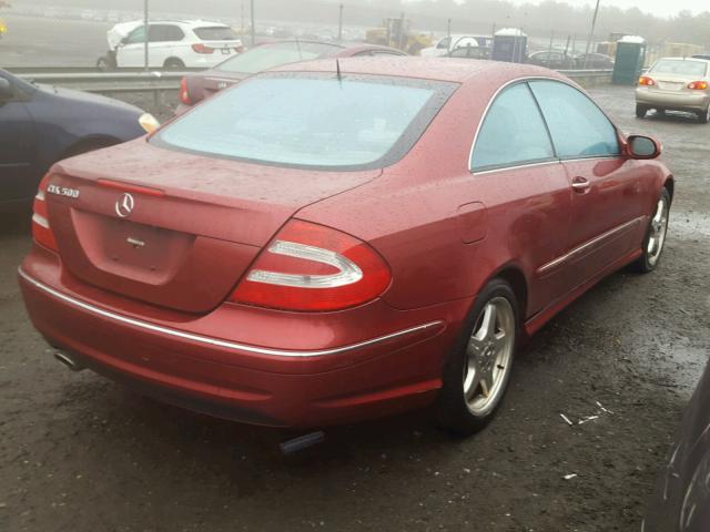 WDBTJ75J33F046443 - 2003 MERCEDES-BENZ CLK 500 RED photo 4