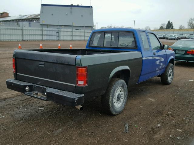 1B7GG23X9PS267604 - 1993 DODGE DAKOTA BLUE photo 4