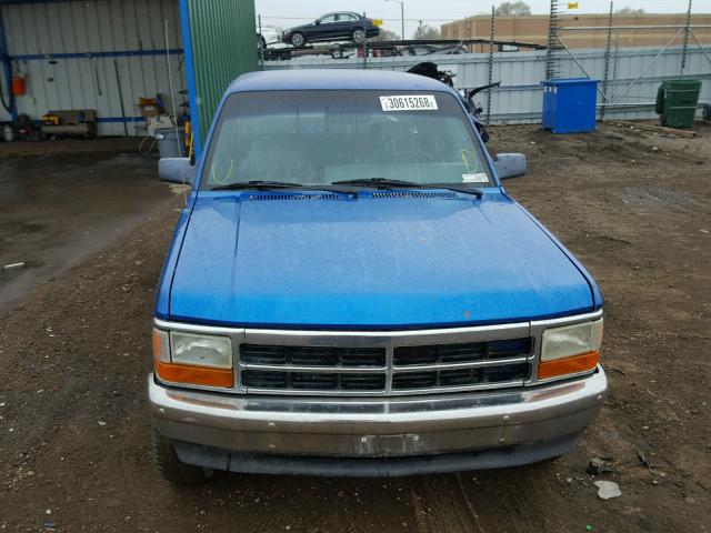 1B7GG23X9PS267604 - 1993 DODGE DAKOTA BLUE photo 9