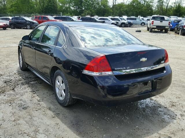 2G1WT57K291301272 - 2009 CHEVROLET IMPALA 1LT BLACK photo 3