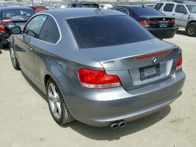 WBAUP9C57BVL89733 - 2011 BMW 128 I GRAY photo 3