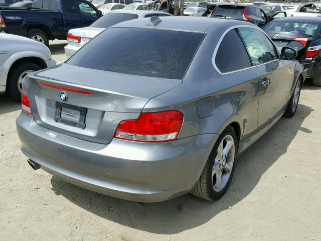 WBAUP9C57BVL89733 - 2011 BMW 128 I GRAY photo 4