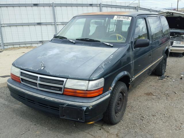 2B4GH2532NR720805 - 1992 DODGE CARAVAN GREEN photo 2