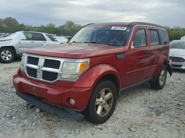 1D8GT28K57W737842 - 2007 DODGE NITRO SXT RED photo 2