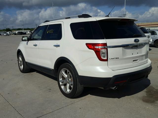 1FMHK7F89BGA86434 - 2011 FORD EXPLORER L WHITE photo 3