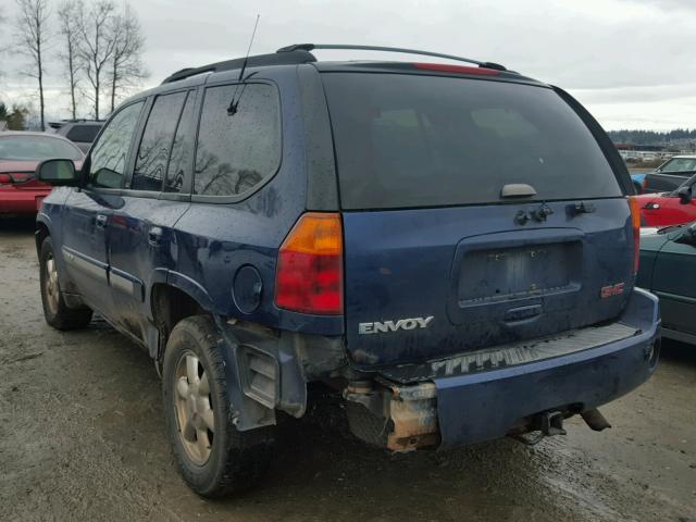 1GKDT13S722181900 - 2002 GMC ENVOY BLUE photo 3