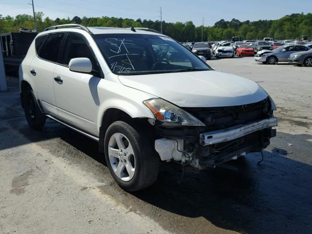 JN8AZ08T93W109376 - 2003 NISSAN MURANO SL WHITE photo 1