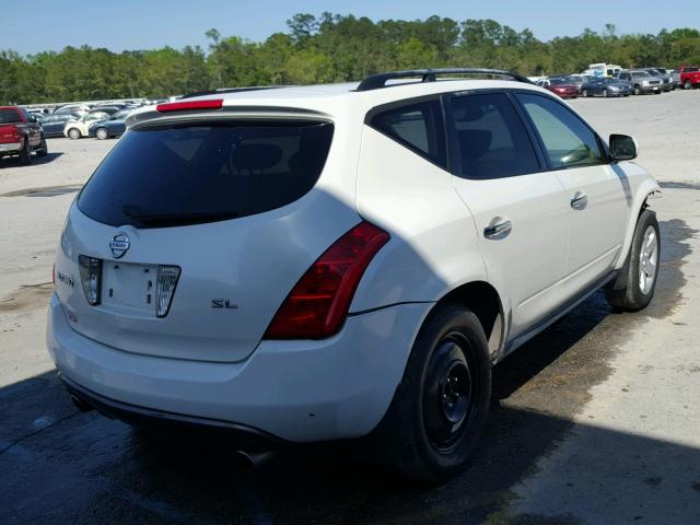 JN8AZ08T93W109376 - 2003 NISSAN MURANO SL WHITE photo 4