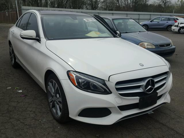 55SWF4KB7FU022200 - 2015 MERCEDES-BENZ C 300 4MAT WHITE photo 1