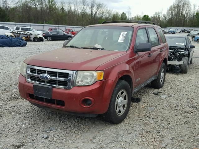 1FMCU02Z38KA20199 - 2008 FORD ESCAPE XLS RED photo 2