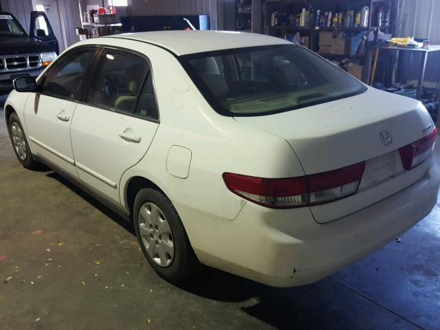 1HGCM56333A128135 - 2003 HONDA ACCORD LX WHITE photo 3