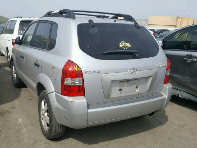 KM8JM12B45U240368 - 2005 HYUNDAI TUCSON GL SILVER photo 3