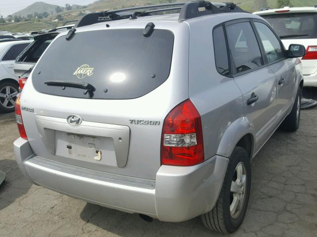 KM8JM12B45U240368 - 2005 HYUNDAI TUCSON GL SILVER photo 4