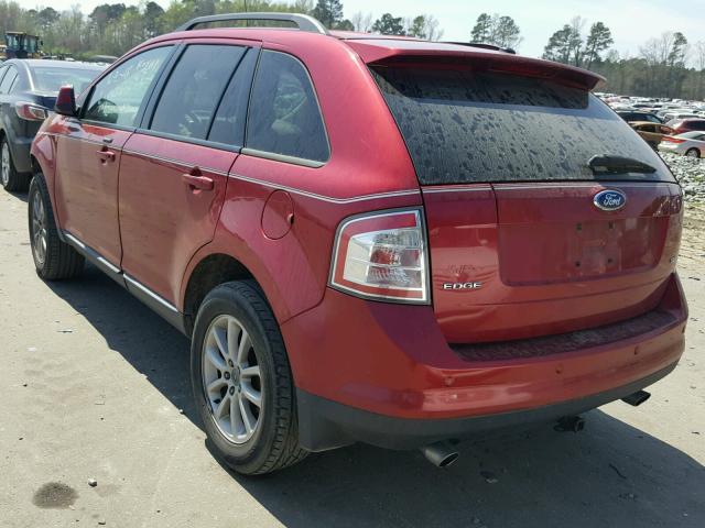 2FMDK38C47BB07908 - 2007 FORD EDGE SEL BURGUNDY photo 3