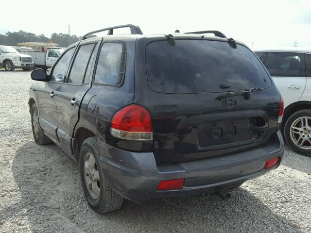 KM8SC13E55U888964 - 2005 HYUNDAI SANTA FE G BLACK photo 3