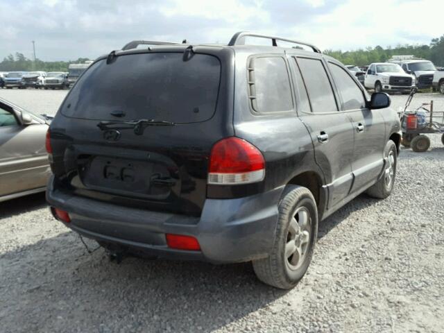 KM8SC13E55U888964 - 2005 HYUNDAI SANTA FE G BLACK photo 4