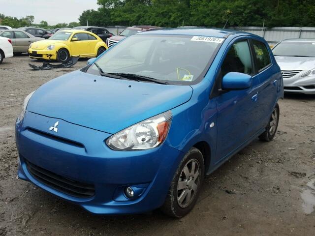 ML32A4HJ4FH059611 - 2015 MITSUBISHI MIRAGE ES BLUE photo 2