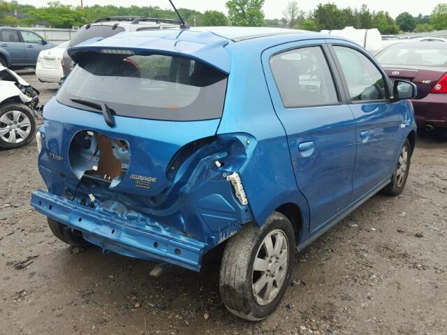 ML32A4HJ4FH059611 - 2015 MITSUBISHI MIRAGE ES BLUE photo 4