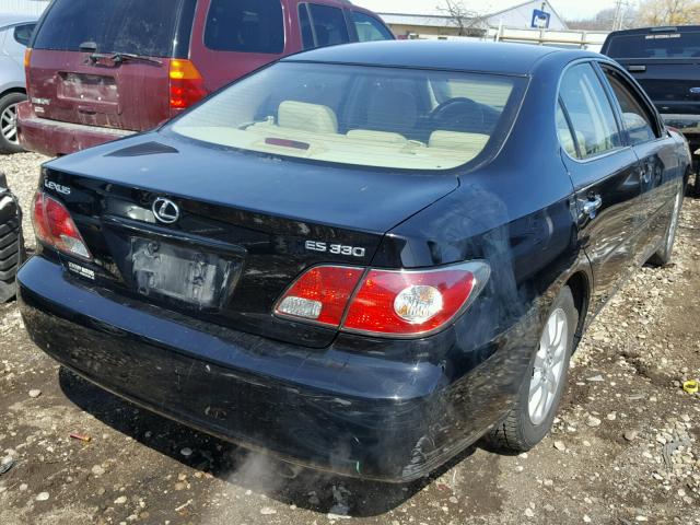 JTHBA30G245019483 - 2004 LEXUS ES 330 BLACK photo 4