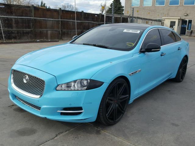 SAJWA2GB1CLV37121 - 2012 JAGUAR XJL BASE BLUE photo 2