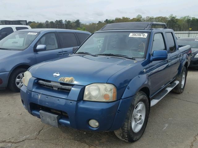 1N6ED27T11C375429 - 2001 NISSAN FRONTIER C BLUE photo 2