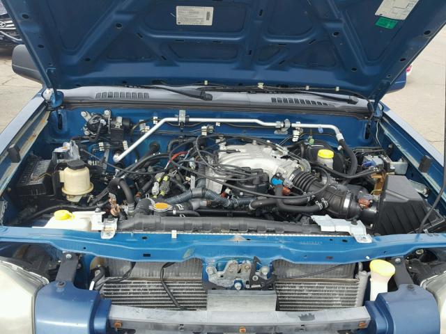 1N6ED27T11C375429 - 2001 NISSAN FRONTIER C BLUE photo 7