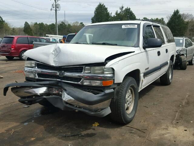 3GNEC16T5YG217482 - 2000 CHEVROLET SUBURBAN C WHITE photo 2