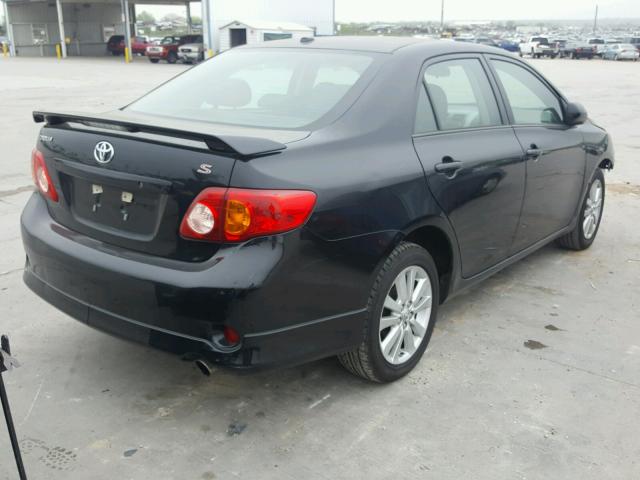 1NXBU4EE6AZ358816 - 2010 TOYOTA COROLLA BA BLACK photo 4